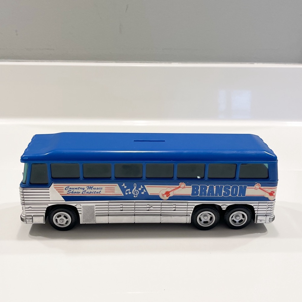 Vintage Branson MO Country Music Tour Bus Bank 9.5 Inches 1994